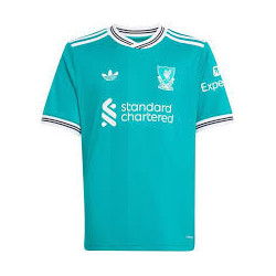 Maillot Third Liverpool FC 2025/26 – Vert mer & Blanc